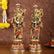 Buy Intricately Crafted Brass Radha Krishna Idols with Stonework - 15 ...