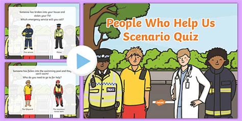 EYFS People Who Help Us Scenario Quiz