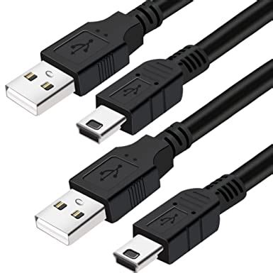 VOTY Mini-USB Cable,2Pack 10ft USB 2.0 Type A to Mini-B Charging Cord ...