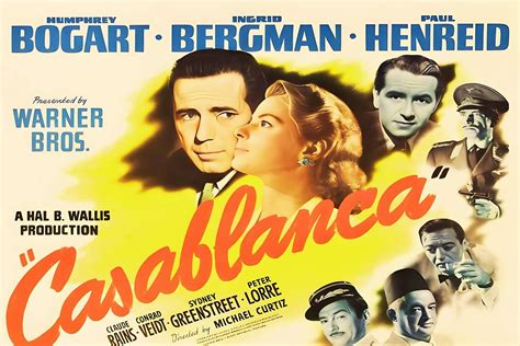 Vintage Casablanca Movie Poster - Framed Canvas Art