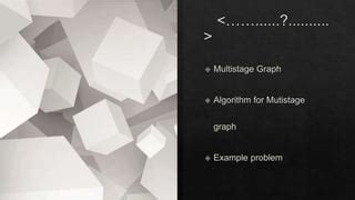 Image result for Multi-Stage Graph Algorithm English