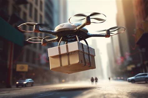 Delivery Drone, Robotic Mail, Technology, Logistics of Future Concept ...