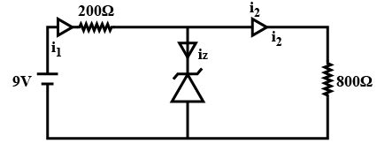 Determine the current through zener diode the circuit shown in figure ...