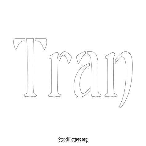 Tran Free Printable Family Name Stencils with 6 Unique Typography and ...
