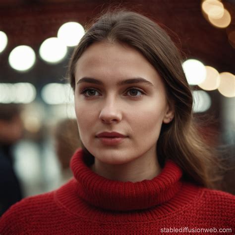 Russian Young Woman in Red | Stable Diffusion Online