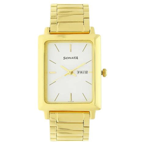 Buy Online Sonata Quartz Analog with Day and Date White Dial Stainless ...
