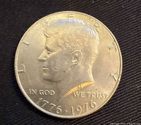 1976 Bicentennial Kennedy Half Dollar and two 1964 Kennedy Half Dollars ...