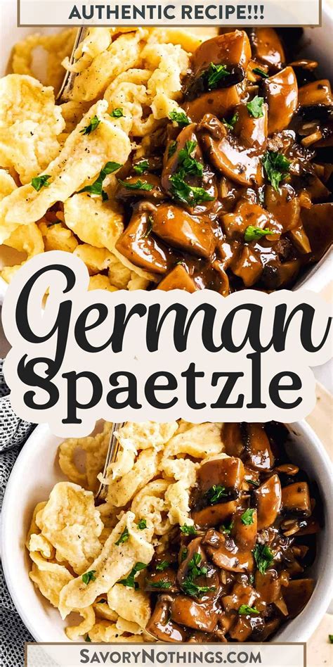 German Spaetzle with Mushroom Sauce - Jägerspätzle | German food ...