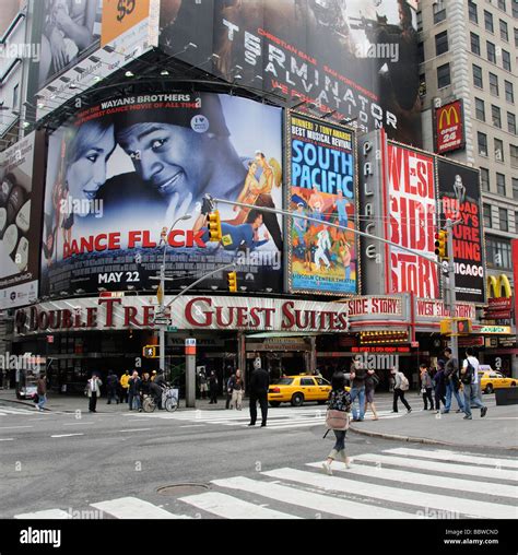 Broadway New York theater district NYC USA Stock Photo - Alamy