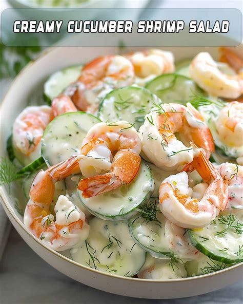 Creamy Cucumber Shrimp Salad Recipe - Foodyhealthylife