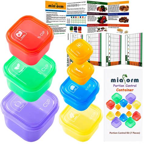 Buy Portion Control Container and Food Plan (Labeled 7 Pcs) - 21 Day ...