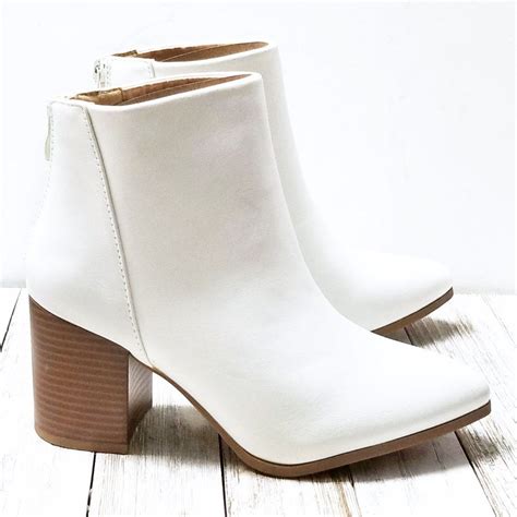 White Ankle Boots - Shop on Pinterest