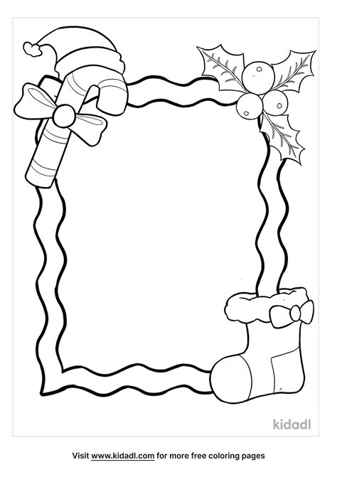Christmas Picture Frame Coloring Page