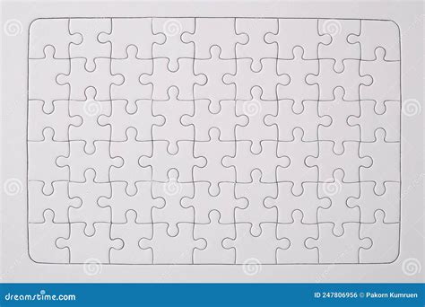 Blank jigsaw puzzle pieces stock photo. Image of backgrounds - 247806956