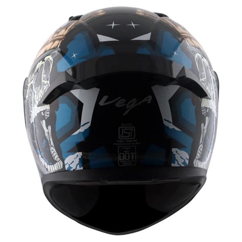Bolt Crown Men Black Blue Helmet WITH BALACLAVA MASK – HELMETWALA.COM
