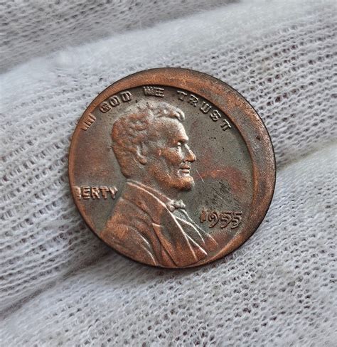 Usa Coins Rare One Cent 1955 VDB Lincoln Cent With Die Error Wheat ...