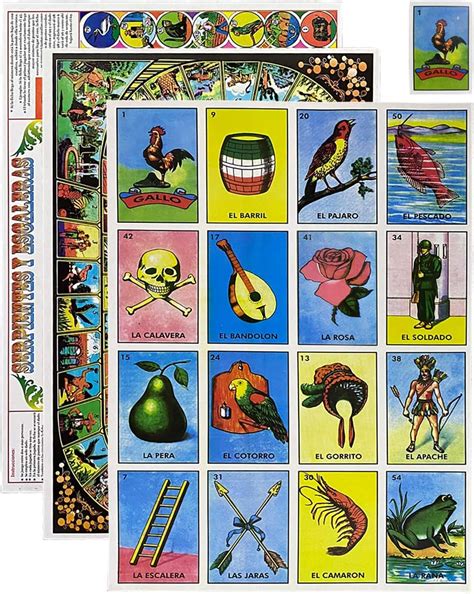 Buy Coladera Super Jumbo Loteria Mexican Bingo Set with Snake and ...