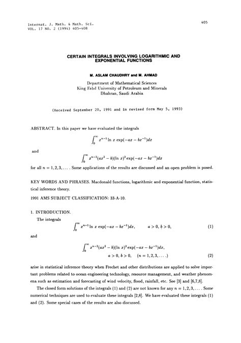 Image result for Exponential and Logarithmic Integrals