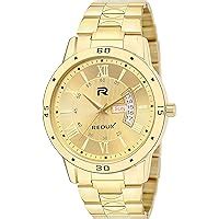 Relish Analogue Men's Watch(Gold Dial Gold Colored Strap) : Amazon.in ...