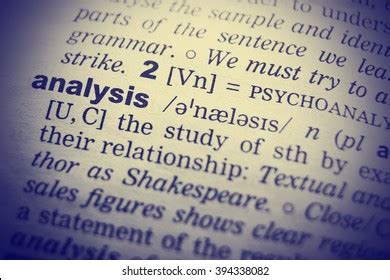 Definition Word Analysis English Dictionary Stock Photo 394338082 | Shutterstock