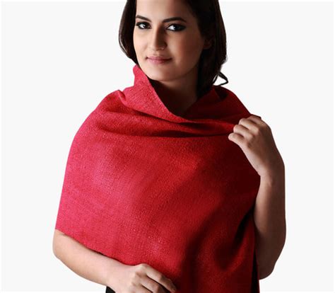 Pure Cotton Rust Stole - Handloom | soilofindia.in