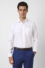 Buy Men White Slim Fit Textured Full Sleeves Wedding Shirt Online ...