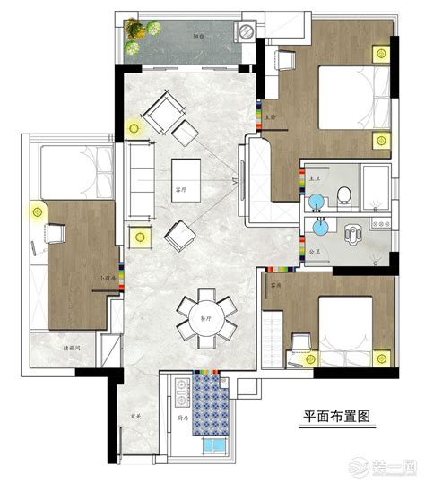 105平米自主设计家居_现代装修效果图_八六装饰网装修效果图库(86zsw.com)