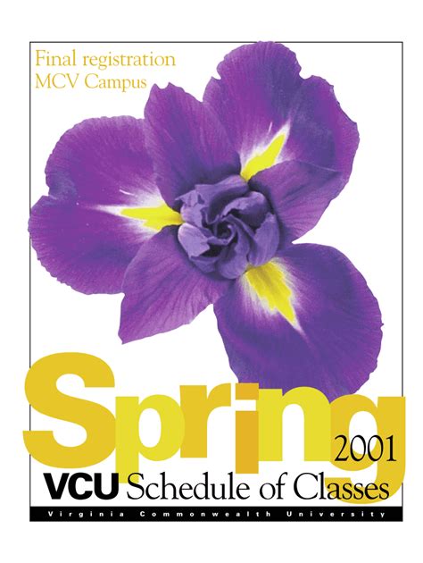 Fillable Online VCU Schedule of Classes Fax Email Print - pdfFiller