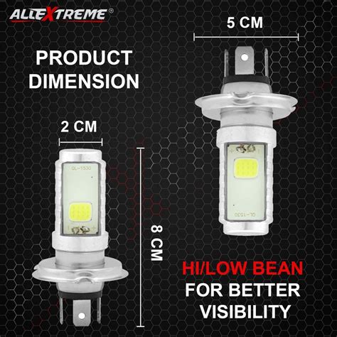 Allextreme Car COB LED H4 6000K Headlight 30 Watt 3500LM Driving ...