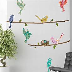 Bird Wall Stickers by Wall Decal Paisley Birds Branches Wallsorts Bird Wall Stickers