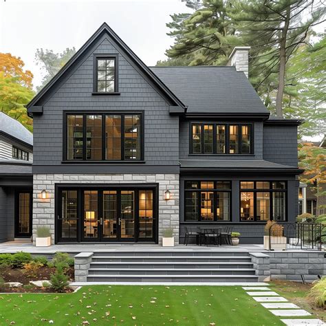 20+ Instagram-Worthy Gray Houses with Black Trim That Will Make You ...
