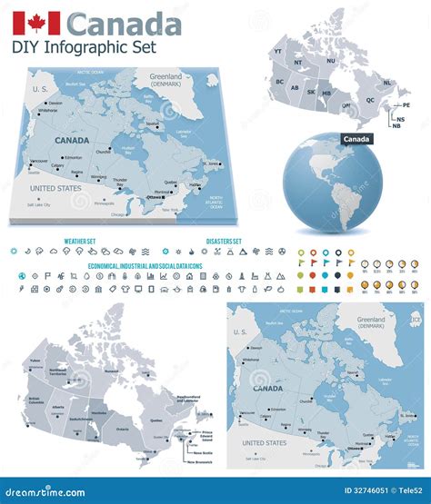 Political Map Of Canada Cartoon Vector | CartoonDealer.com #115263469