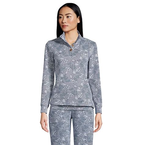 Women's Lands' End Sport Knit Mockneck Sweatshirt