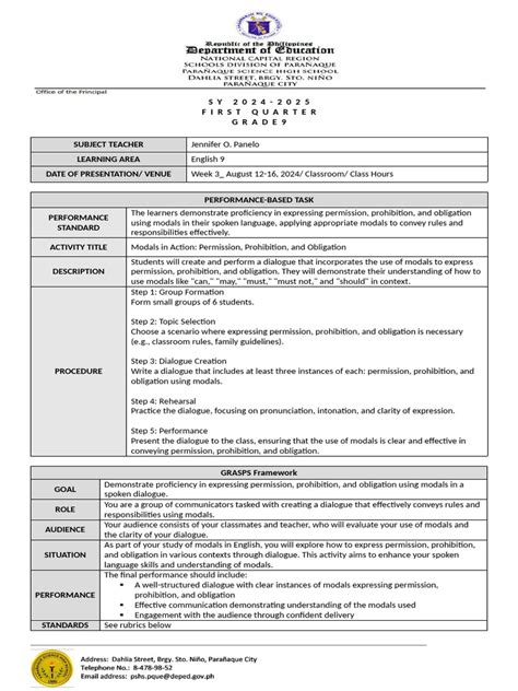 Image result for Performance-Based Task Examples