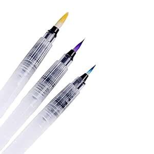 SYGA 3 Sizes Water Brush Pen for Watercolor Calligraphy Drawing Tool ...