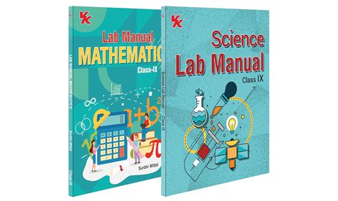 Lab Manual Mathematics, Science (HB) With Worksheet (Set of 2 Books ...