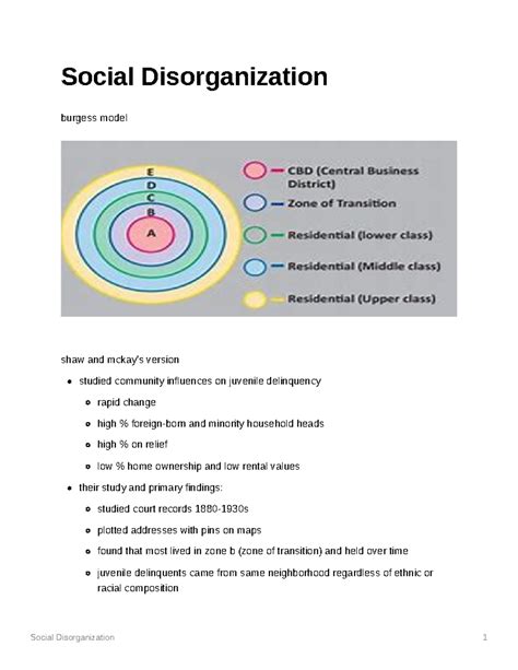 Social Disorganization - Studocu