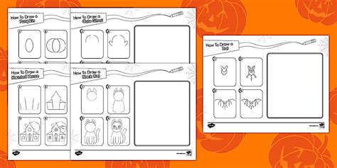 Halloween How To Draw Pack (teacher made) - Twinkl