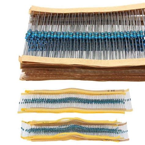 REES52 300PCS 30 Values 1/4W 1% Metal Film Resistors Resistance ...