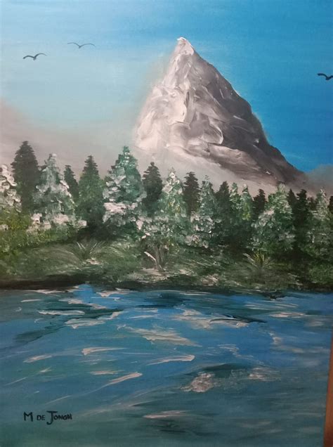 Mariette De Jongh - The Climb Beautiful Mountain Oil Painting - Art-Online