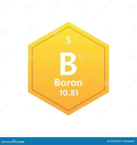Boron Symbol. Chemical Element of the Periodic Table. Vector Stock ...