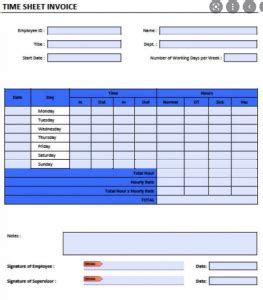 Timesheet Invoice : Meaning, Uses, Format and Contents