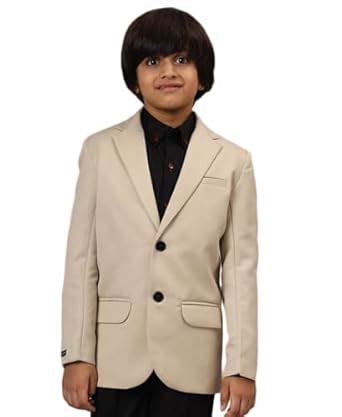 TAHVO Blazer for Boys | Cotton Blend Regular Fit with Notched Lapel and ...