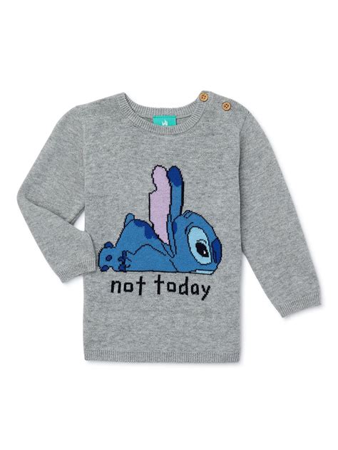 Disney Lilo & Stitch Jacquard Knit Crew Sweater with Buttons at ...