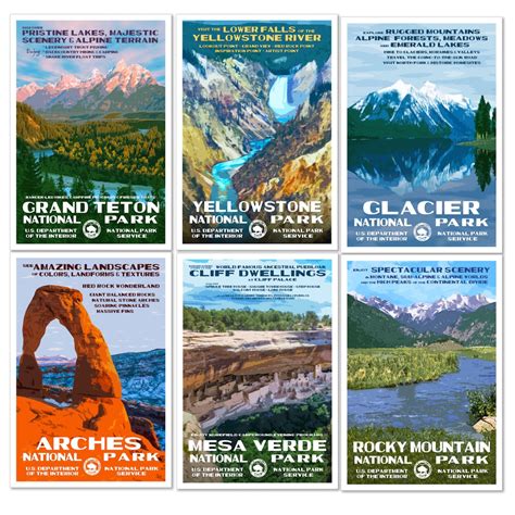 Get 8 National Park Posters 8 Poster Bundle Any 8 National Park Posters ...