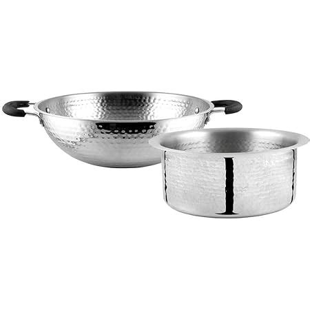 Buy Shri & Sam High Grade Stainless Steel Hammered Cookware Set of 2 ...