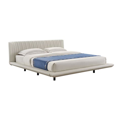 The Jamie Bed - White MF Leather only on Decure.in