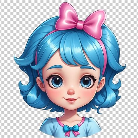 A cute girl with a pink bow on her hair | Premium AI-generated PSD