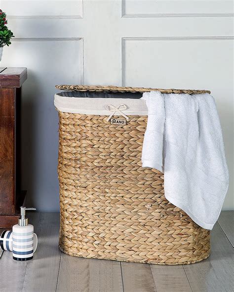 Hawaii Water Hyacinth Basket with Lid - Pano