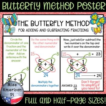 Image result for Butterfly Method Adding Fractions